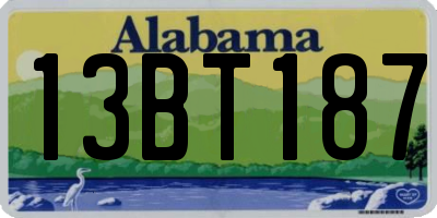 AL license plate 13BT187