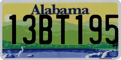 AL license plate 13BT195