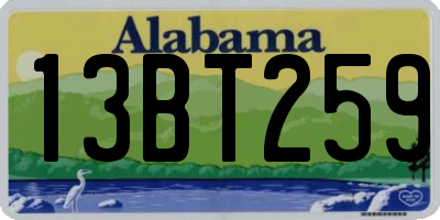 AL license plate 13BT259