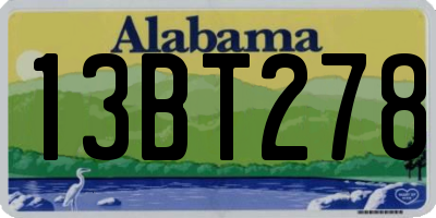AL license plate 13BT278