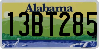 AL license plate 13BT285