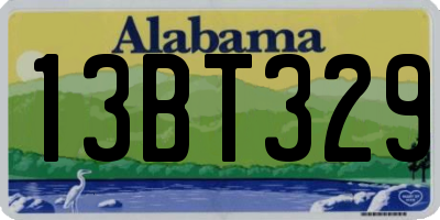 AL license plate 13BT329