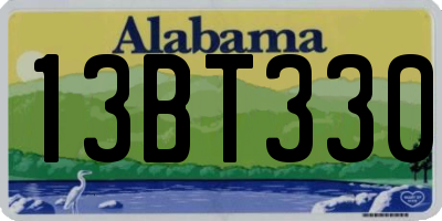 AL license plate 13BT330