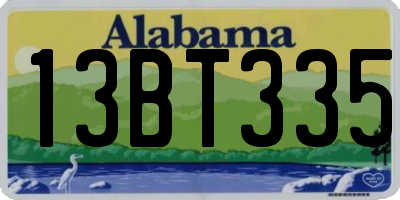 AL license plate 13BT335
