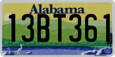 AL license plate 13BT361