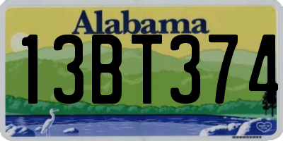 AL license plate 13BT374