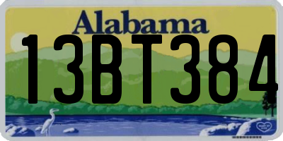 AL license plate 13BT384