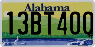 AL license plate 13BT400