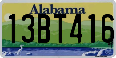 AL license plate 13BT416
