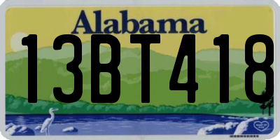AL license plate 13BT418