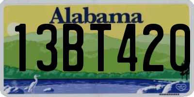 AL license plate 13BT420