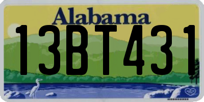 AL license plate 13BT431