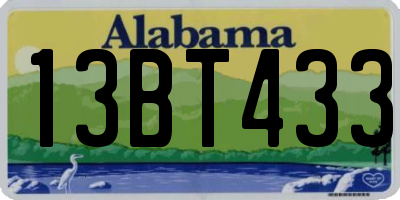 AL license plate 13BT433