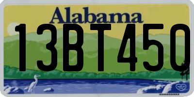 AL license plate 13BT450