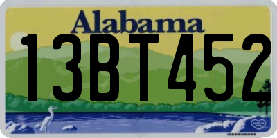 AL license plate 13BT452