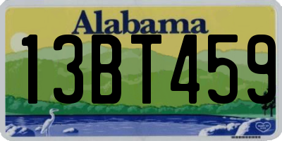 AL license plate 13BT459