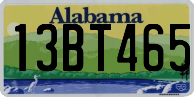 AL license plate 13BT465