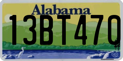 AL license plate 13BT470