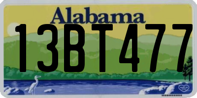 AL license plate 13BT477