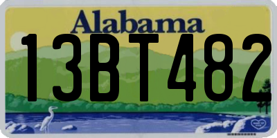 AL license plate 13BT482