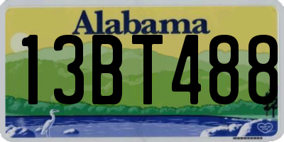 AL license plate 13BT488
