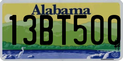 AL license plate 13BT500