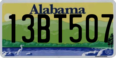 AL license plate 13BT507