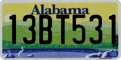 AL license plate 13BT531