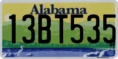 AL license plate 13BT535