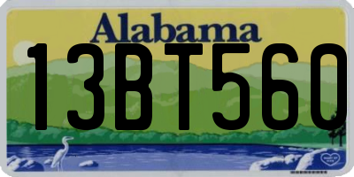 AL license plate 13BT560