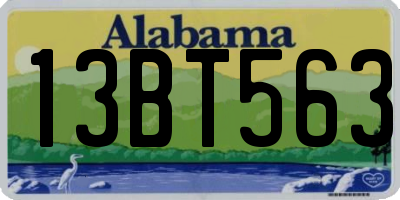AL license plate 13BT563