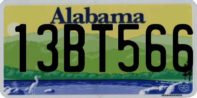 AL license plate 13BT566