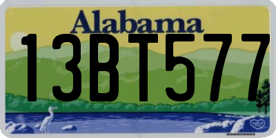 AL license plate 13BT577