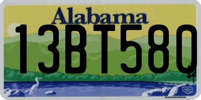 AL license plate 13BT580