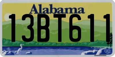 AL license plate 13BT611