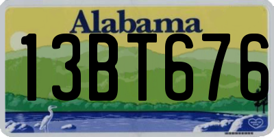 AL license plate 13BT676