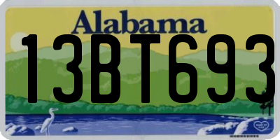 AL license plate 13BT693