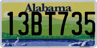AL license plate 13BT735