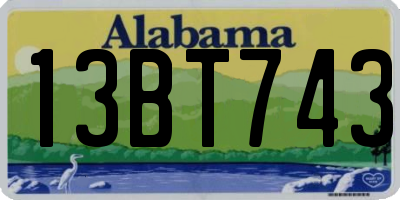AL license plate 13BT743