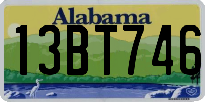 AL license plate 13BT746