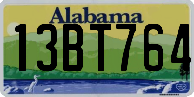 AL license plate 13BT764