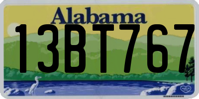 AL license plate 13BT767