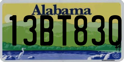 AL license plate 13BT830