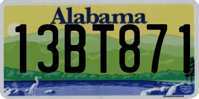 AL license plate 13BT871
