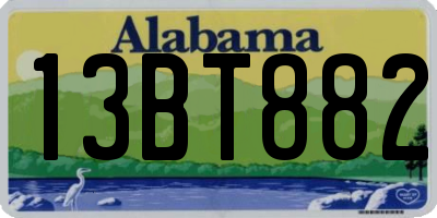 AL license plate 13BT882
