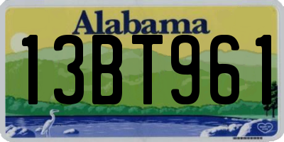 AL license plate 13BT961
