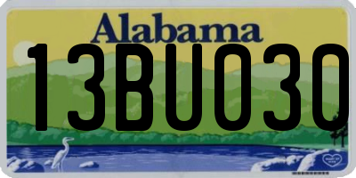AL license plate 13BU030