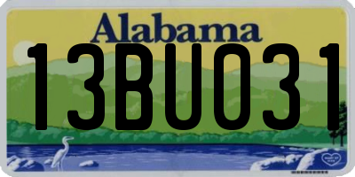 AL license plate 13BU031