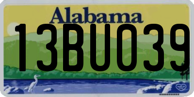 AL license plate 13BU039