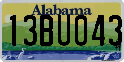 AL license plate 13BU043